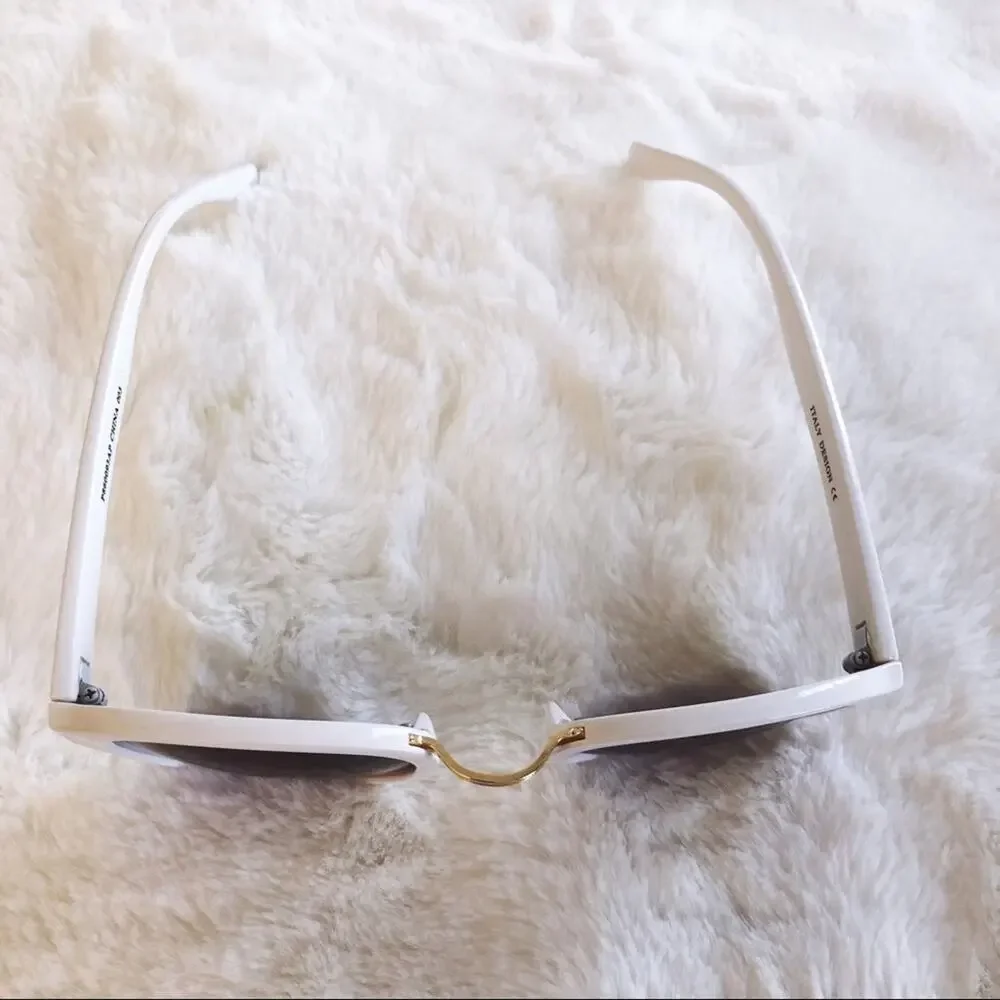 Mya White Round Fashion Sunglasses